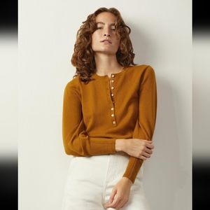 Everlane Cashmere half button sweater